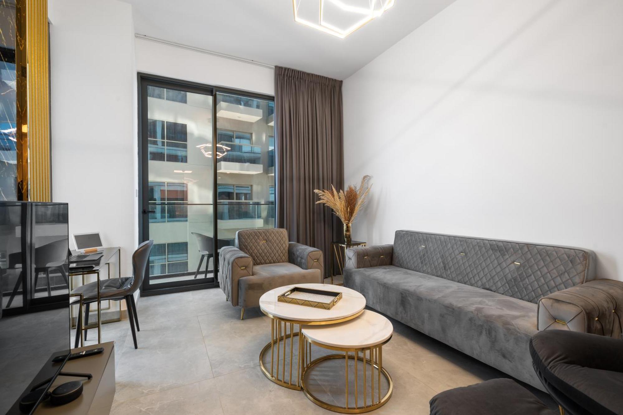 Appartement Waves - Cityscape Balcony Views And Cozy Comfort In Dubaï